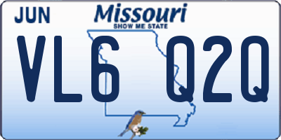 MO license plate VL6Q2Q