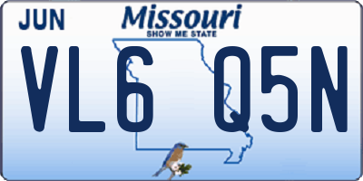 MO license plate VL6Q5N