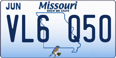 MO license plate VL6Q5O