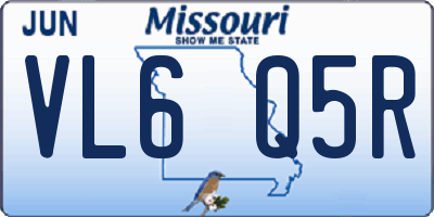 MO license plate VL6Q5R