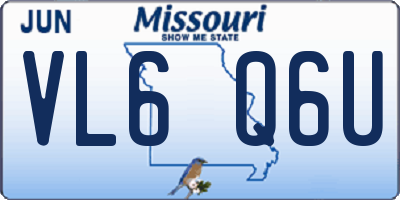 MO license plate VL6Q6U
