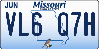 MO license plate VL6Q7H