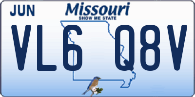 MO license plate VL6Q8V