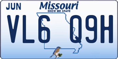 MO license plate VL6Q9H