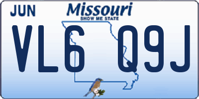 MO license plate VL6Q9J