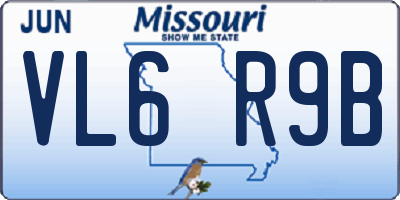 MO license plate VL6R9B