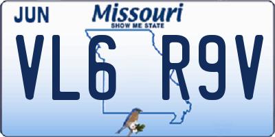 MO license plate VL6R9V