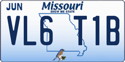 MO license plate VL6T1B