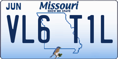 MO license plate VL6T1L