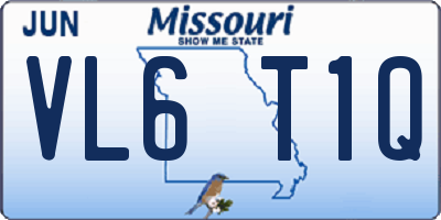 MO license plate VL6T1Q