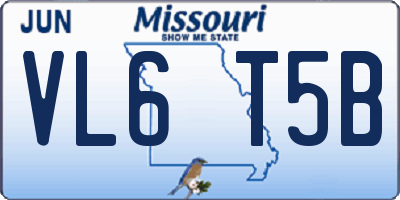 MO license plate VL6T5B