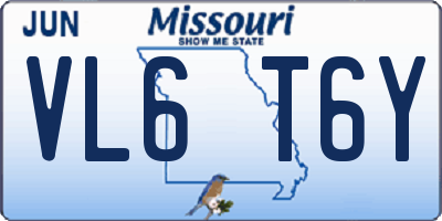 MO license plate VL6T6Y