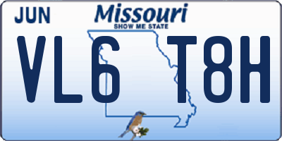MO license plate VL6T8H