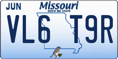 MO license plate VL6T9R