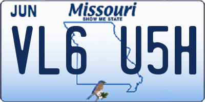 MO license plate VL6U5H
