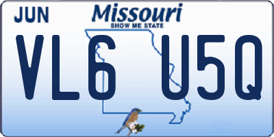 MO license plate VL6U5Q