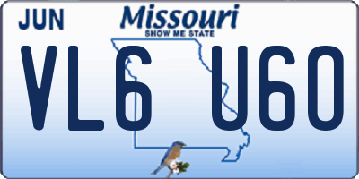 MO license plate VL6U6O