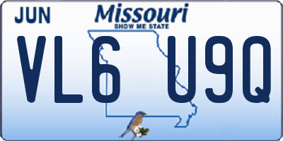 MO license plate VL6U9Q