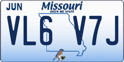 MO license plate VL6V7J