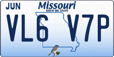 MO license plate VL6V7P