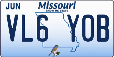 MO license plate VL6Y0B