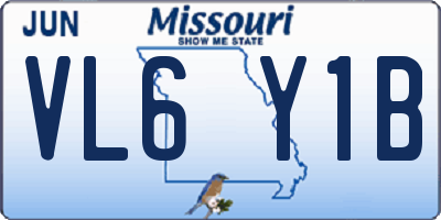 MO license plate VL6Y1B