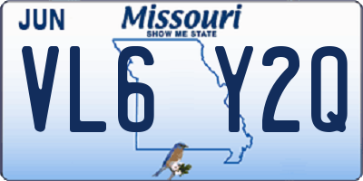 MO license plate VL6Y2Q