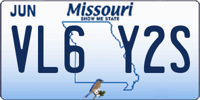 MO license plate VL6Y2S