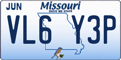 MO license plate VL6Y3P