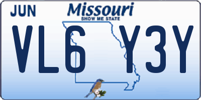 MO license plate VL6Y3Y
