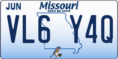 MO license plate VL6Y4Q