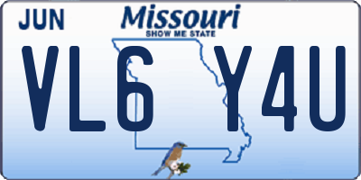 MO license plate VL6Y4U