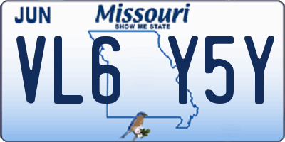 MO license plate VL6Y5Y