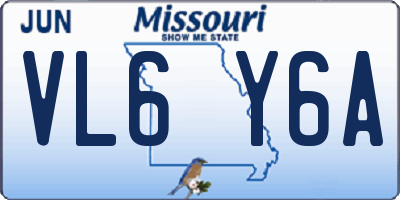 MO license plate VL6Y6A
