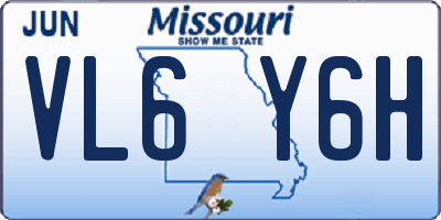 MO license plate VL6Y6H