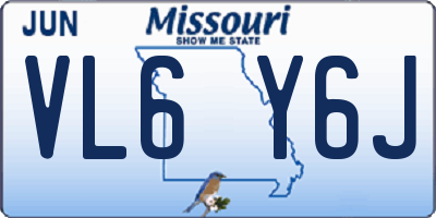 MO license plate VL6Y6J