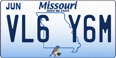 MO license plate VL6Y6M