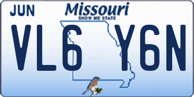 MO license plate VL6Y6N