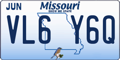 MO license plate VL6Y6Q