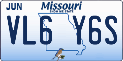 MO license plate VL6Y6S