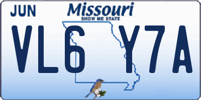 MO license plate VL6Y7A