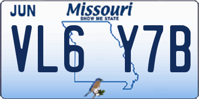 MO license plate VL6Y7B