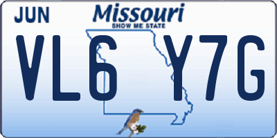 MO license plate VL6Y7G