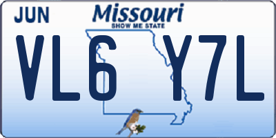 MO license plate VL6Y7L