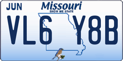MO license plate VL6Y8B