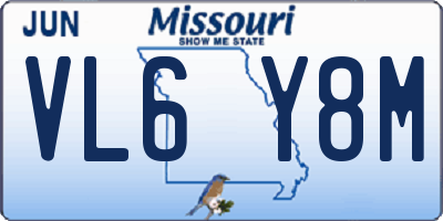MO license plate VL6Y8M