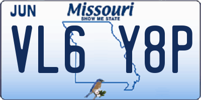 MO license plate VL6Y8P
