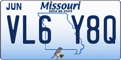 MO license plate VL6Y8Q