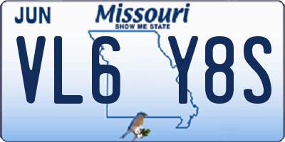 MO license plate VL6Y8S