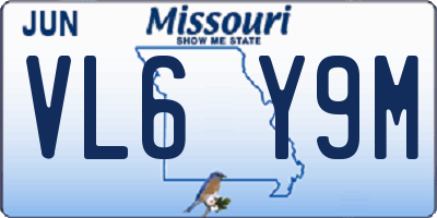 MO license plate VL6Y9M